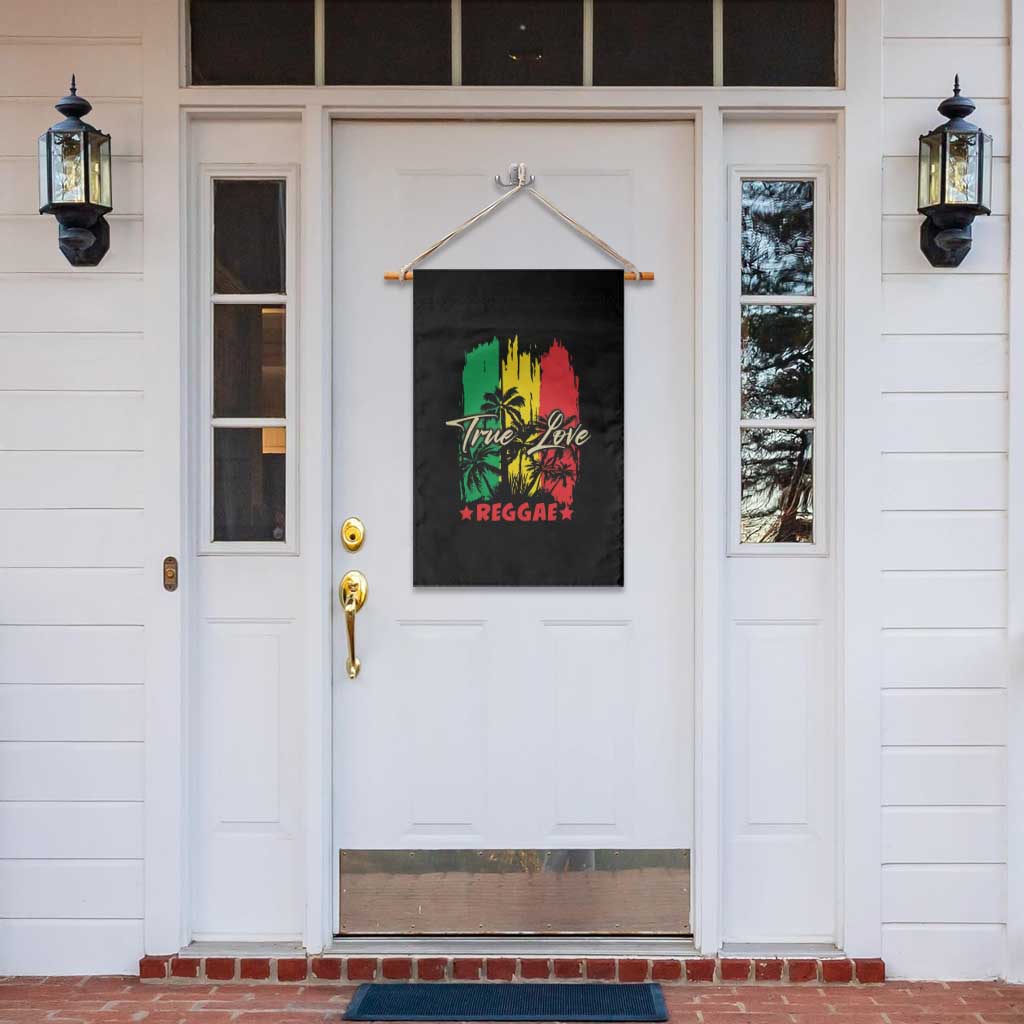 True Love Reggae Garden Flag Jamaican Rasta Music Palm Tree TS11 Print Your Wear