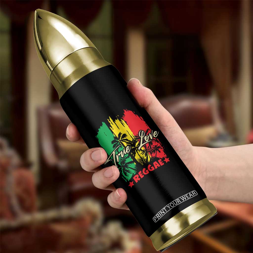True Love Reggae Bullet Tumbler Jamaican Rasta Music Palm Tree TS11 Print Your Wear