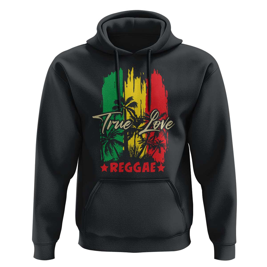True Love Reggae Hoodie Jamaican Rasta Music Palm Tree TS11 Black Print Your Wear