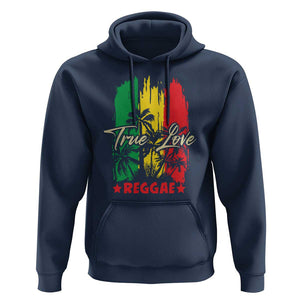 True Love Reggae Hoodie Jamaican Rasta Music Palm Tree TS11 Navy Print Your Wear
