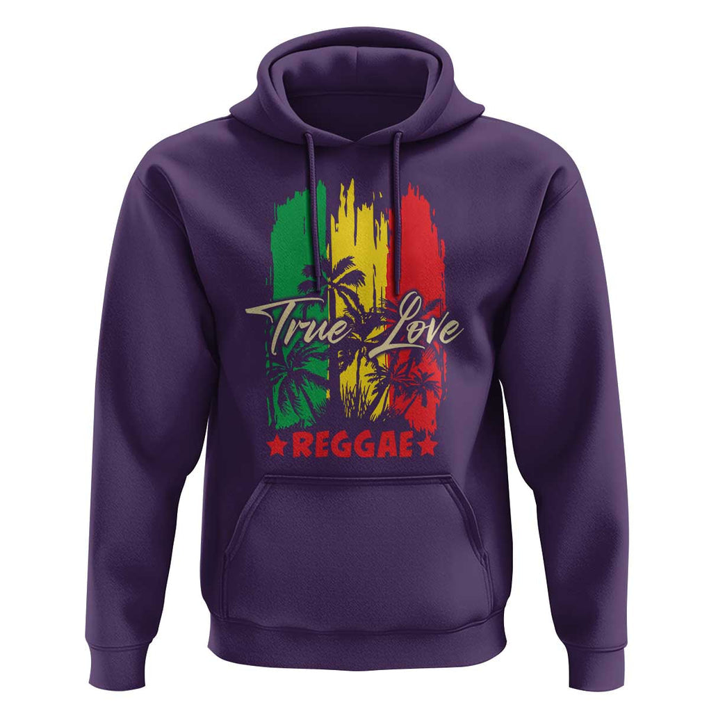 True Love Reggae Hoodie Jamaican Rasta Music Palm Tree TS11 Purple Print Your Wear