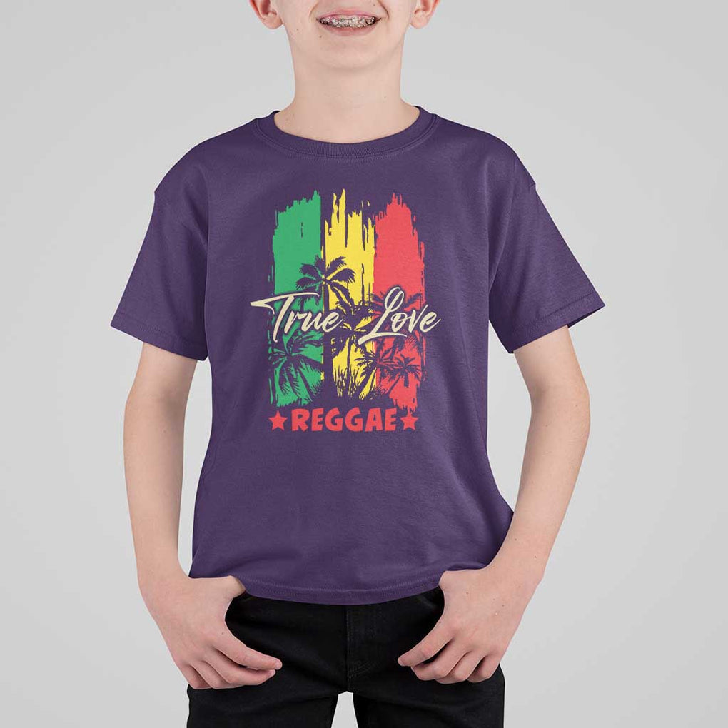 True Love Reggae T Shirt For Kid Jamaican Rasta Music Palm Tree TS11 Purple Print Your Wear