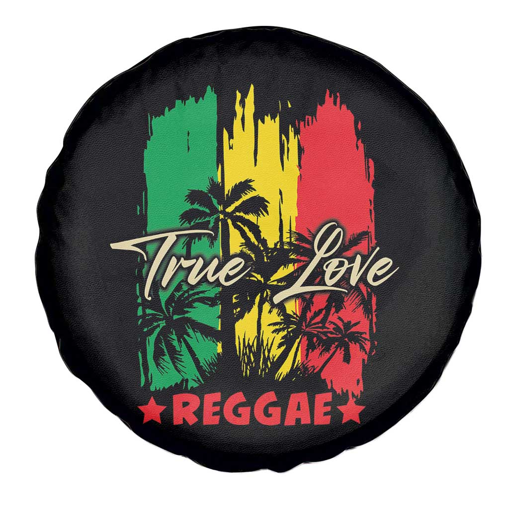 True Love Reggae Spare Tire Cover Jamaican Rasta Music Palm Tree TS11 Print Your Wear