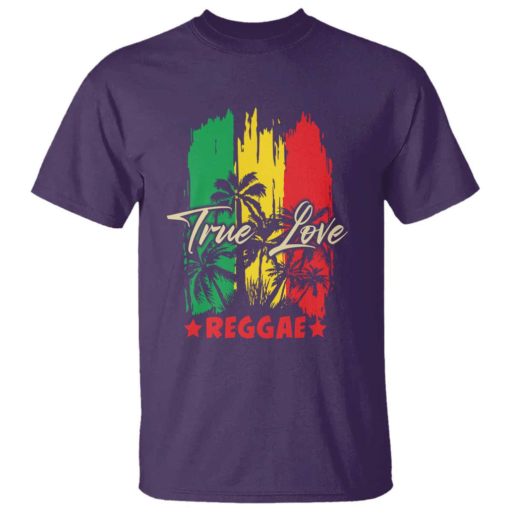 True Love Reggae T Shirt Jamaican Rasta Music Palm Tree TS11 Purple Print Your Wear