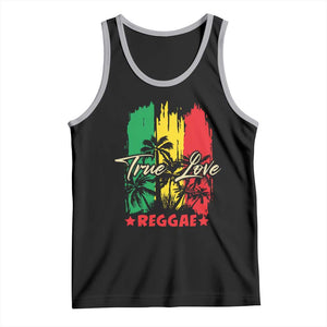 True Love Reggae Tank Top Jamaican Rasta Music Palm Tree TS11 Black Athletic Heather Print Your Wear