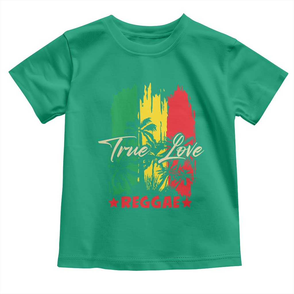 True Love Reggae Toddler T Shirt Jamaican Rasta Music Palm Tree TS11 Irish Green Print Your Wear
