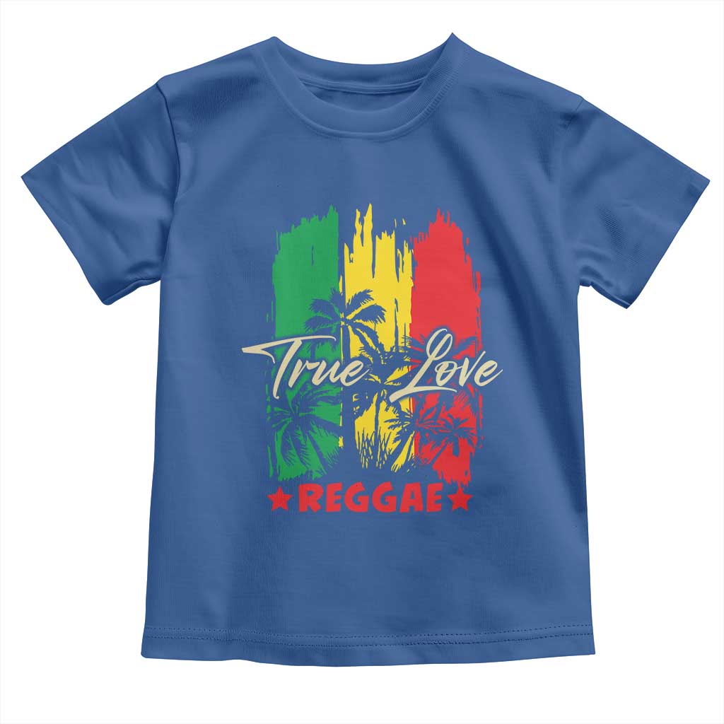True Love Reggae Toddler T Shirt Jamaican Rasta Music Palm Tree TS11 Royal Blue Print Your Wear