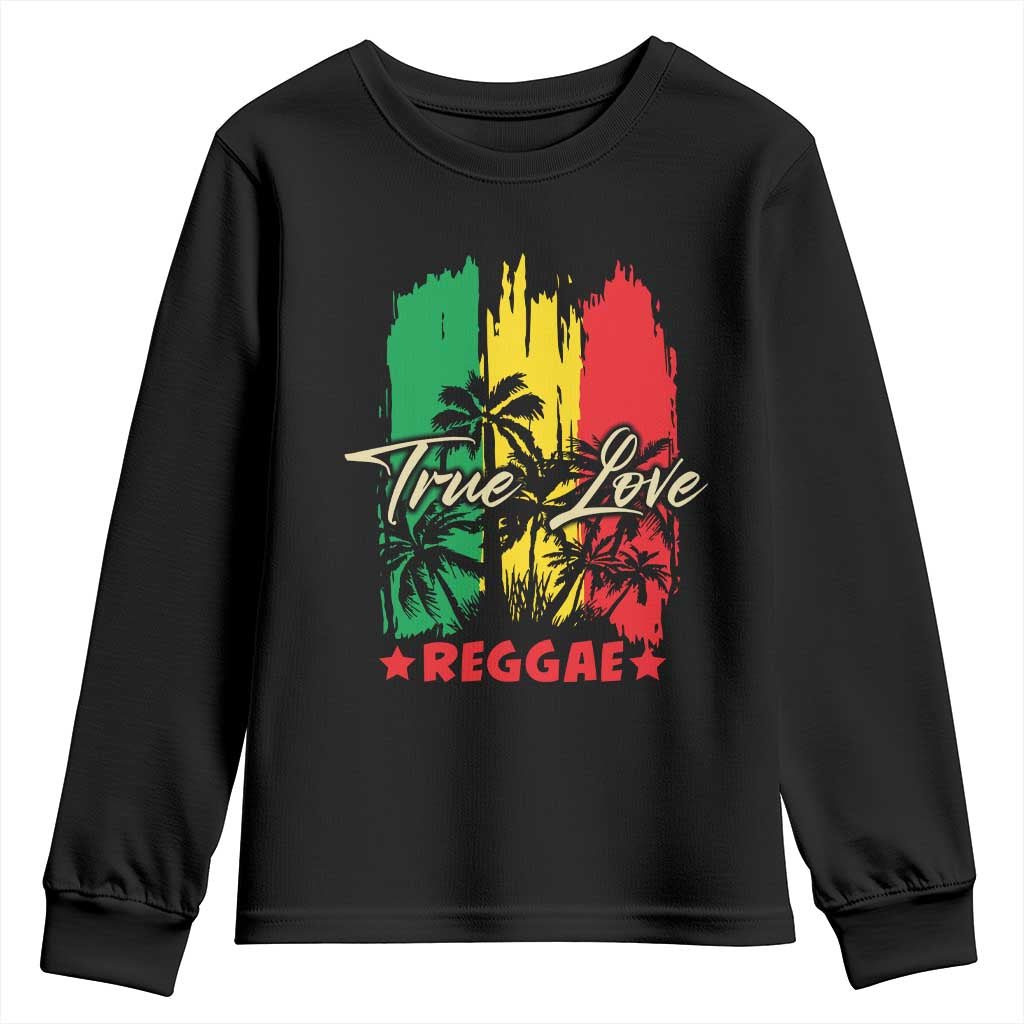 True Love Reggae Youth Sweatshirt Jamaican Rasta Music Palm Tree TS11 Black Print Your Wear