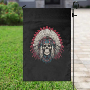 Native American Indian Chief Skull Headdress Garden Flag TS11 Print Your Wear