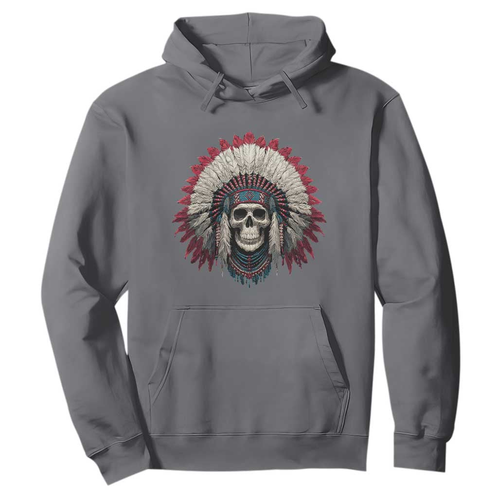 Native American Indian Chief Skull Headdress Hoodie TS11 Charcoal Print Your Wear