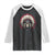 Native American Indian Chief Skull Headdress Raglan Shirt TS11 Black White Print Your Wear