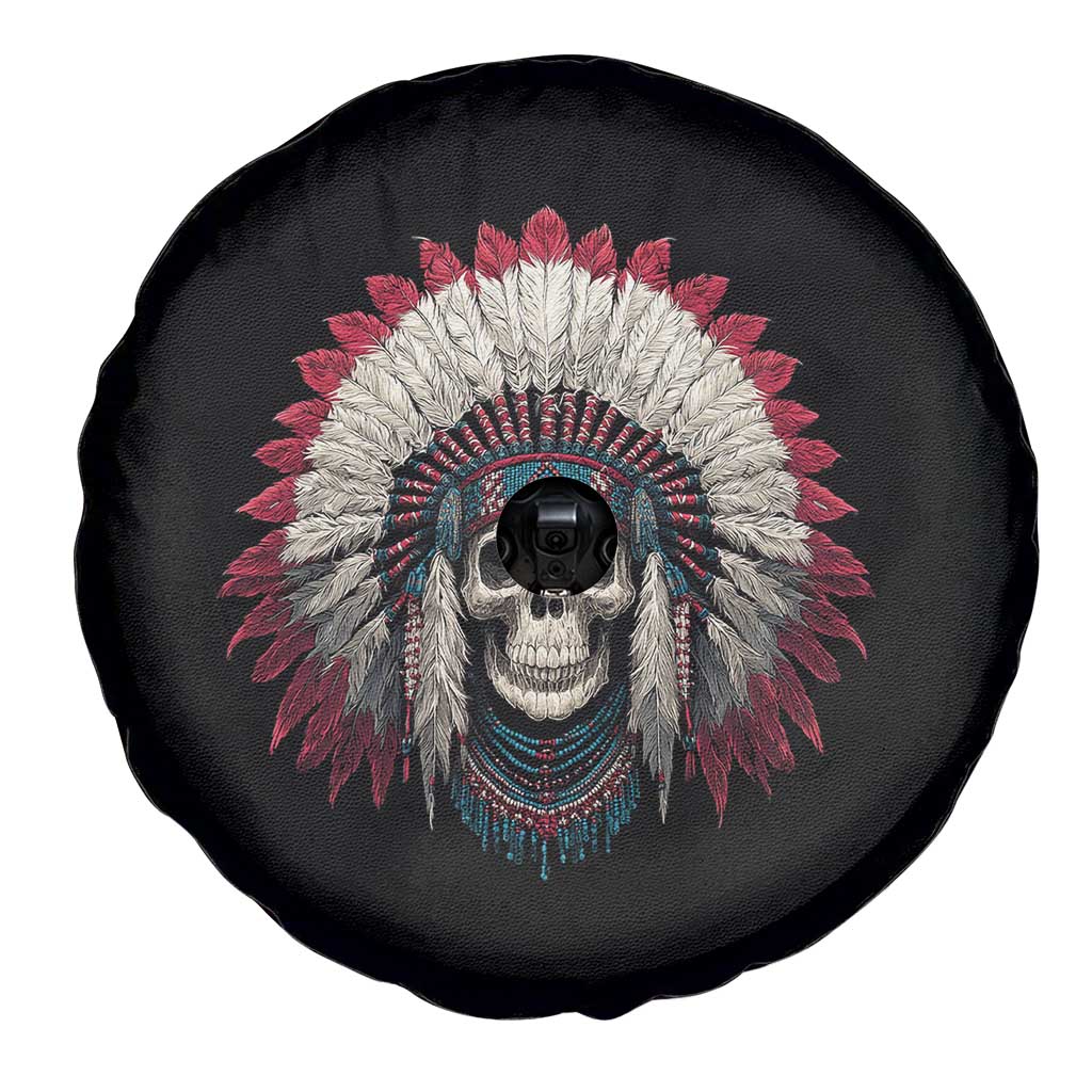 Native American Indian Chief Skull Headdress Spare Tire Cover TS11 Print Your Wear