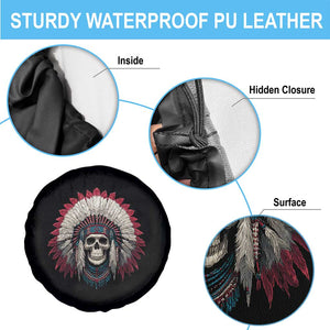 Native American Indian Chief Skull Headdress Spare Tire Cover TS11 Print Your Wear