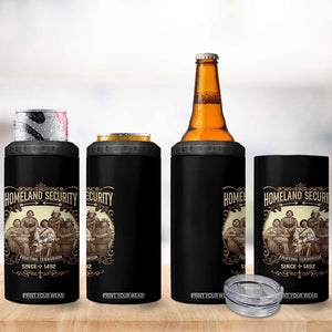 Homeland Security Fighting Terrorism Since 1492 4 in 1 Can Cooler Tumbler Native American History TS11 Print Your Wear