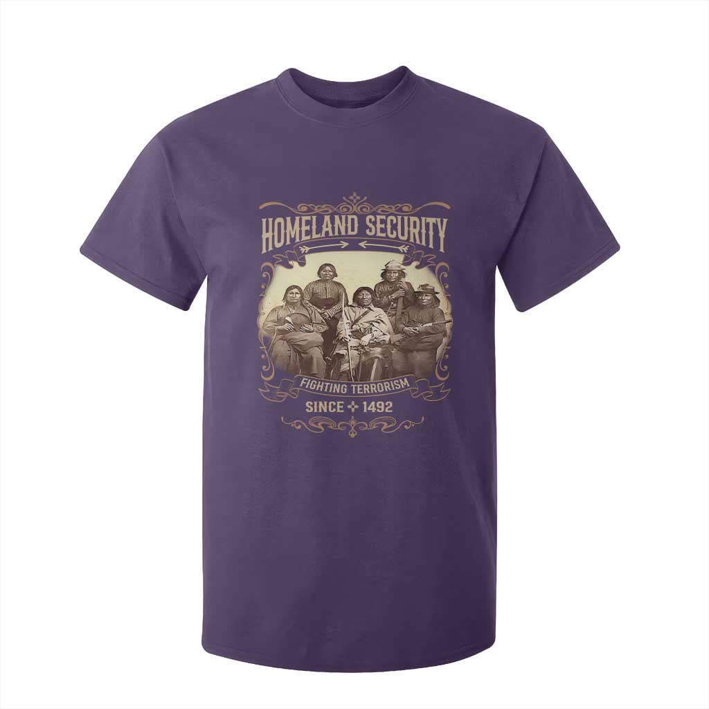 Homeland Security Fighting Terrorism Since 1492 T Shirt For Kid Native American History TS11 Purple Print Your Wear