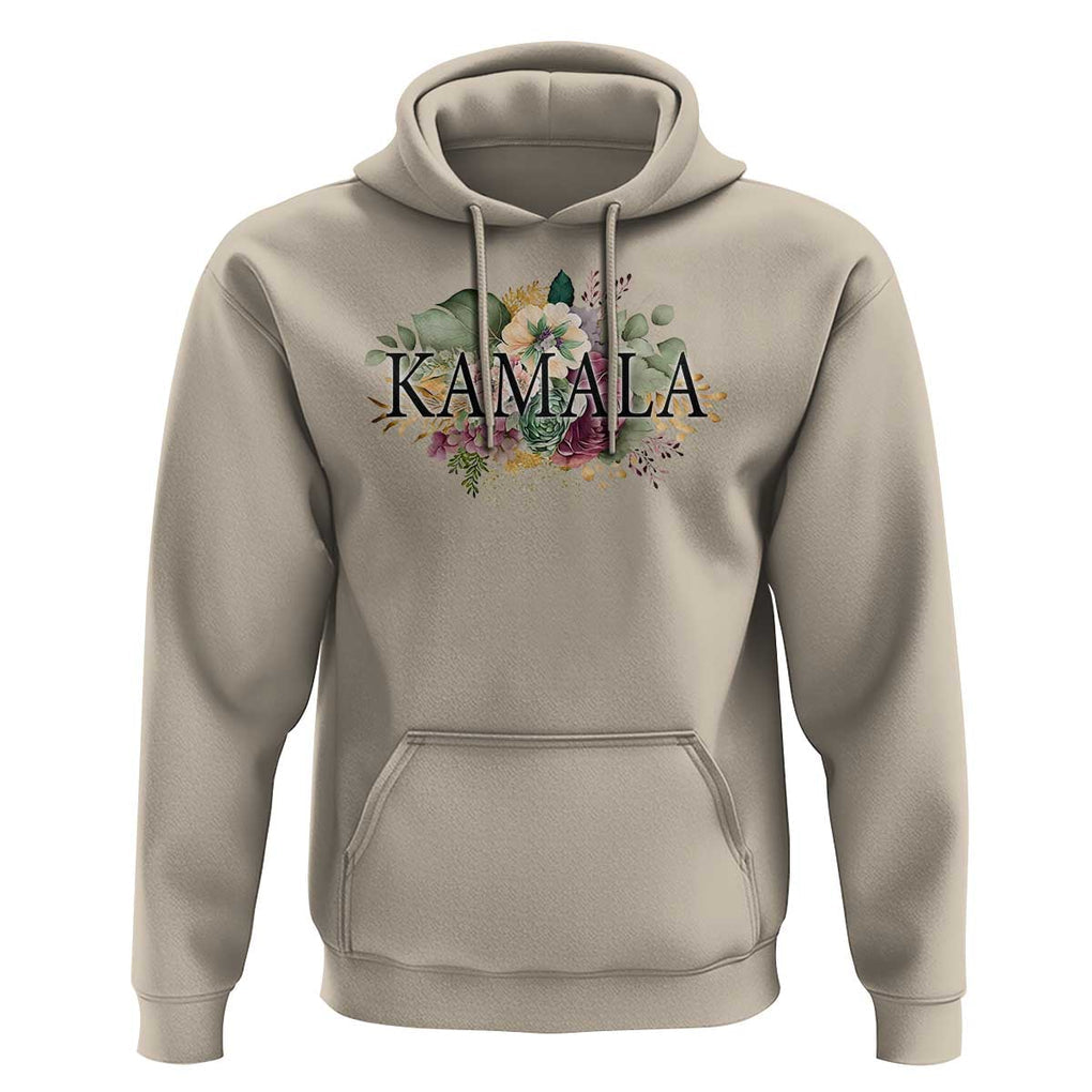 Harris 2024 Hoodie Vintage Flowers Feminine First Female President TS11 Sand Print Your Wear