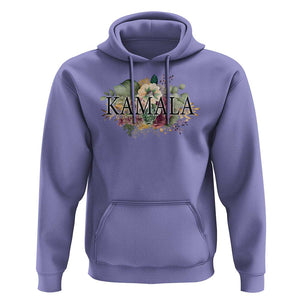 Harris 2024 Hoodie Vintage Flowers Feminine First Female President TS11 Violet Print Your Wear
