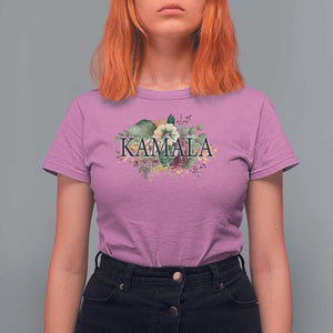 Harris 2024 T Shirt For Women Vintage Flowers Feminine First Female President TS11 Azalea Print Your Wear