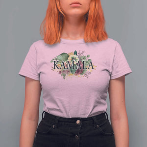 Harris 2024 T Shirt For Women Vintage Flowers Feminine First Female President TS11 Light Pink Print Your Wear