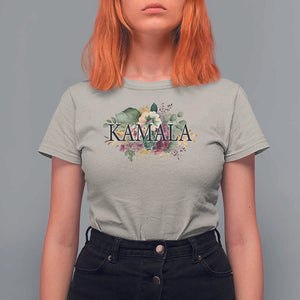 Harris 2024 T Shirt For Women Vintage Flowers Feminine First Female President TS11 Sand Print Your Wear