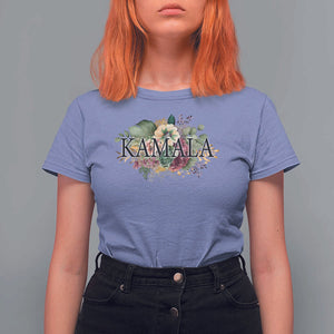 Harris 2024 T Shirt For Women Vintage Flowers Feminine First Female President TS11 Violet Print Your Wear