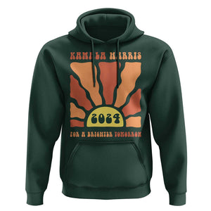 Kamala Harris For A Brighter Tomorrow 2024 Hoodie Boho Aesthetic Sunshine TS11 Dark Forest Green Print Your Wear