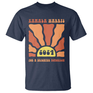 Kamala Harris For A Brighter Tomorrow 2024 T Shirt Boho Aesthetic Sunshine TS11 Navy Print Your Wear