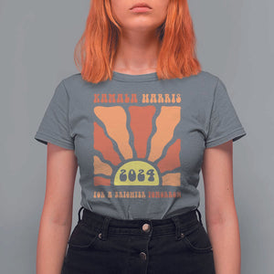 Kamala Harris For A Brighter Tomorrow 2024 T Shirt For Women Boho Aesthetic Sunshine TS11 Charcoal Print Your Wear