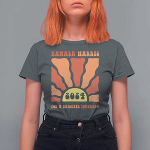 Kamala Harris For A Brighter Tomorrow 2024 T Shirt For Women Boho Aesthetic Sunshine TS11 Dark Heather Print Your Wear