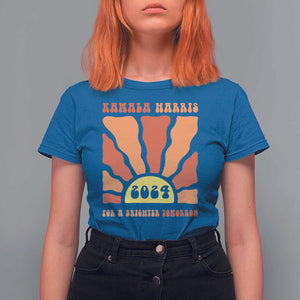 Kamala Harris For A Brighter Tomorrow 2024 T Shirt For Women Boho Aesthetic Sunshine TS11 Royal Blue Print Your Wear