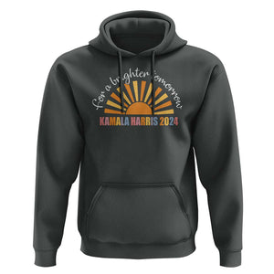 Kamala 2024 Hoodie Harris For A Brighter Tomorrow Sunshine Boho Aesthetic TS11 Dark Heather Print Your Wear