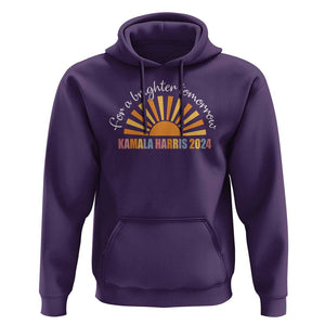 Kamala 2024 Hoodie Harris For A Brighter Tomorrow Sunshine Boho Aesthetic TS11 Purple Print Your Wear
