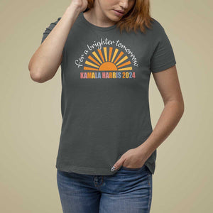 Kamala 2024 T Shirt For Women Harris For A Brighter Tomorrow Sunshine Boho Aesthetic TS11 Dark Heather Print Your Wear
