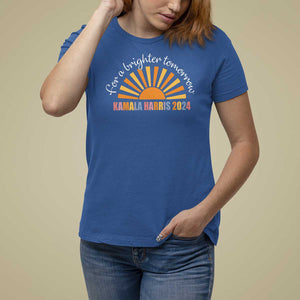 Kamala 2024 T Shirt For Women Harris For A Brighter Tomorrow Sunshine Boho Aesthetic TS11 Royal Blue Print Your Wear