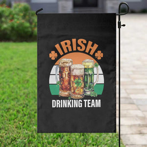 Funny Irish Drinking Team Garden Flag St Patricks Day Vintage Beer Ireland Flag Clover TS11 Print Your Wear