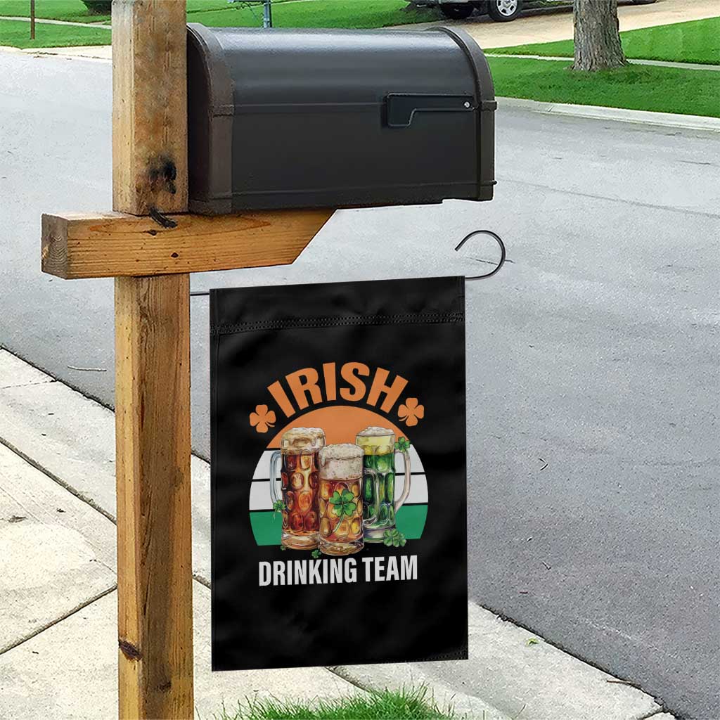 Funny Irish Drinking Team Garden Flag St Patricks Day Vintage Beer Ireland Flag Clover TS11 Print Your Wear