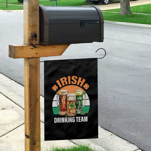 Funny Irish Drinking Team Garden Flag St Patricks Day Vintage Beer Ireland Flag Clover TS11 Print Your Wear