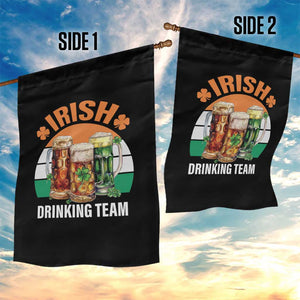 Funny Irish Drinking Team Garden Flag St Patricks Day Vintage Beer Ireland Flag Clover TS11 Print Your Wear