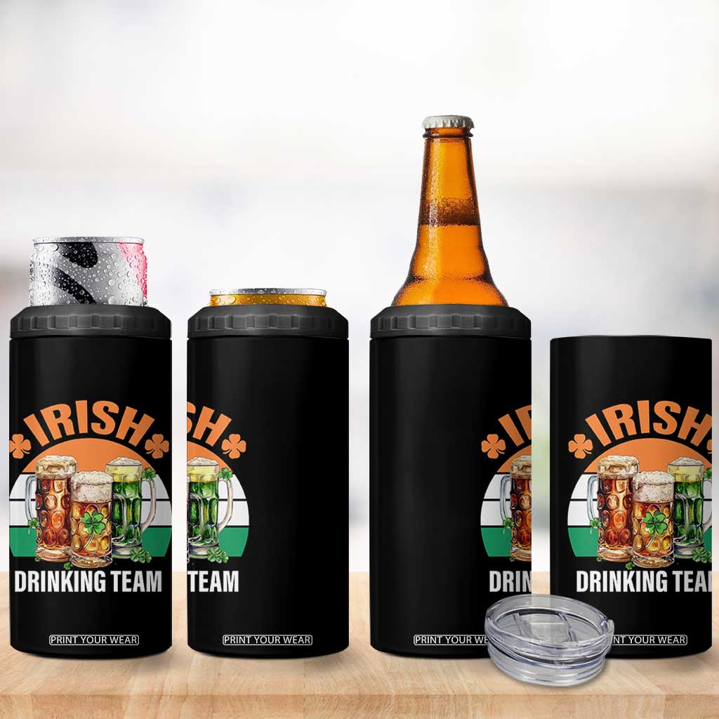 Funny Irish Drinking Team 4 in 1 Can Cooler Tumbler St Patricks Day Vintage Beer Ireland Flag Clover TS11 Print Your Wear