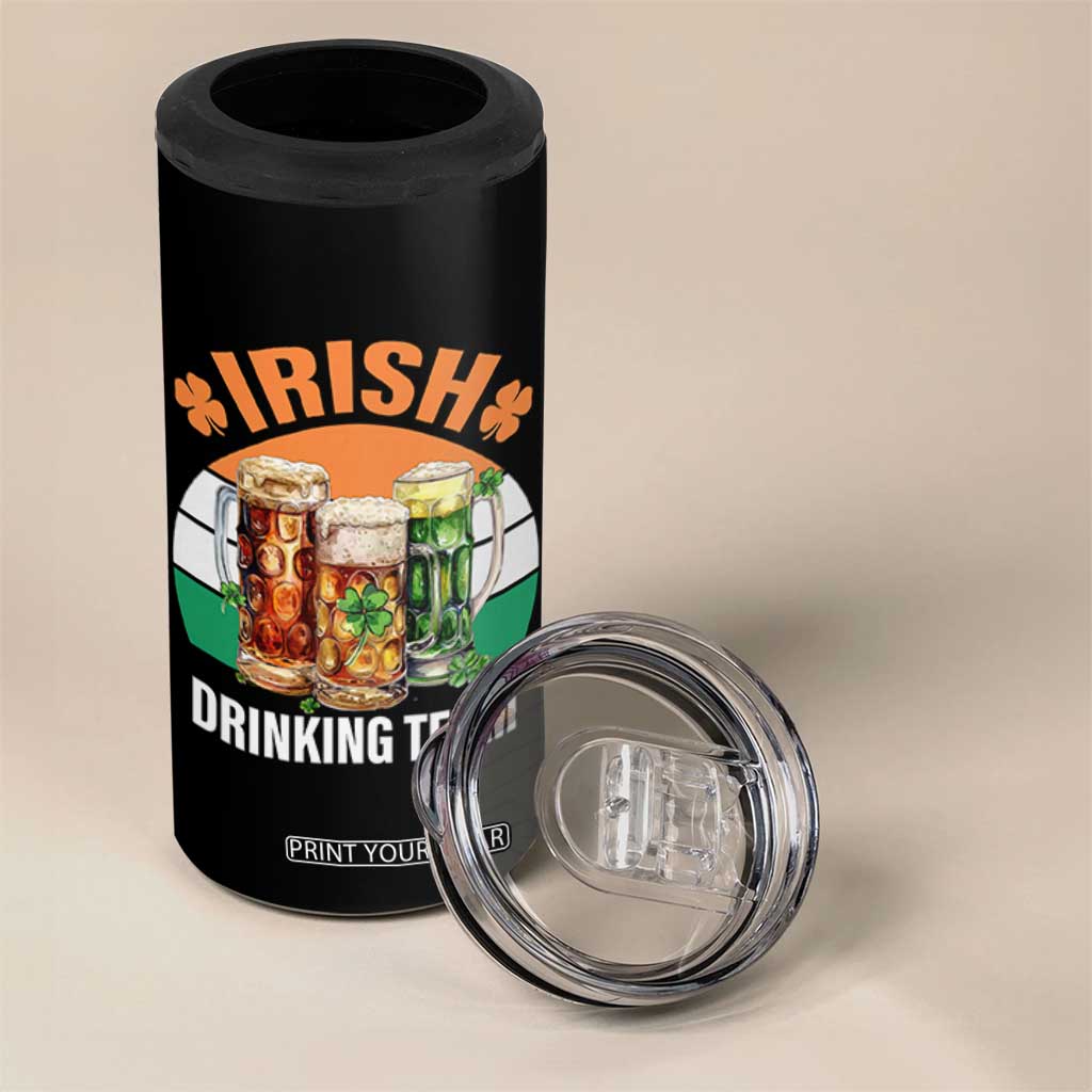 Funny Irish Drinking Team 4 in 1 Can Cooler Tumbler St Patricks Day Vintage Beer Ireland Flag Clover TS11 Print Your Wear