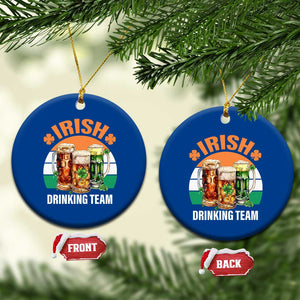 Funny Irish Drinking Team Ceramic Ornament St Patricks Day Vintage Beer Ireland Flag Clover TS11 1pc Blue Print Your Wear