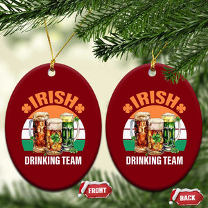 Funny Irish Drinking Team Ceramic Ornament St Patricks Day Vintage Beer Ireland Flag Clover TS11 Print Your Wear