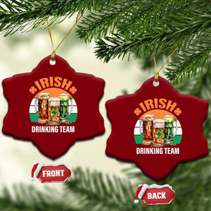 Funny Irish Drinking Team Ceramic Ornament St Patricks Day Vintage Beer Ireland Flag Clover TS11 Print Your Wear