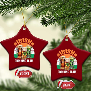 Funny Irish Drinking Team Ceramic Ornament St Patricks Day Vintage Beer Ireland Flag Clover TS11 Print Your Wear