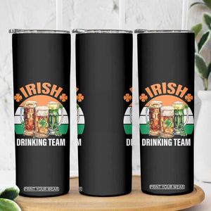 Funny Irish Drinking Team Skinny Tumbler St Patricks Day Vintage Beer Ireland Flag Clover TS11 Print Your Wear