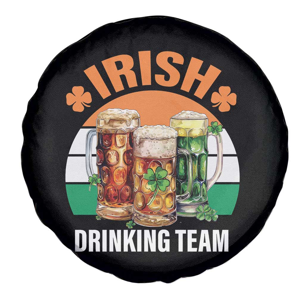 Funny Irish Drinking Team Spare Tire Cover St Patricks Day Vintage Beer Ireland Flag Clover TS11 Print Your Wear