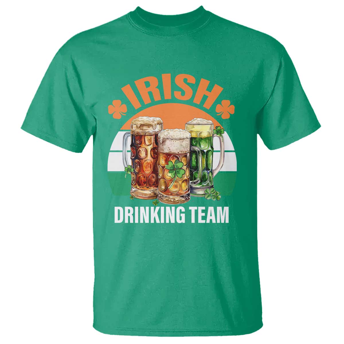 Funny Irish Drinking Team T Shirt St Patricks Day Vintage Beer Ireland Flag Clover TS11 Irish Green Print Your Wear