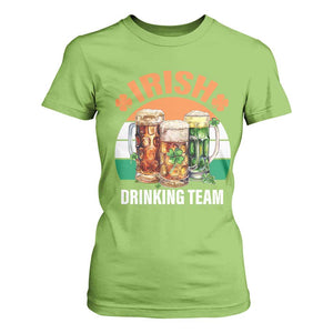 Funny Irish Drinking Team T Shirt For Women St Patricks Day Vintage Beer Ireland Flag Clover TS11 Lime Print Your Wear