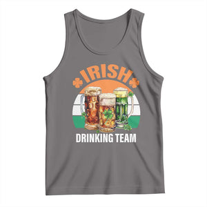 Funny Irish Drinking Team Tank Top St Patricks Day Vintage Beer Ireland Flag Clover TS11 Deep Heather Print Your Wear