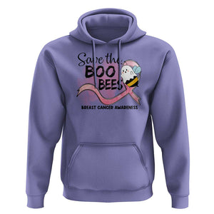 Funny Breast Cancer Halloween Hoodie Save The Boobees Ghost Bee Pink Ribbon TS11 Violet Print Your Wear